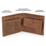 Genuine Leather Mens Wallets Crazy Horse Leather