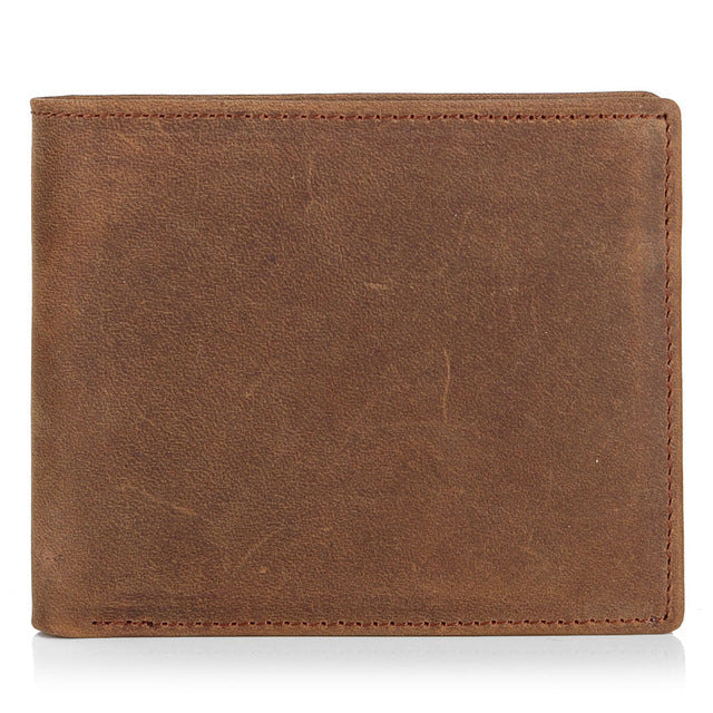 Genuine Leather Mens Wallets Crazy Horse Leather