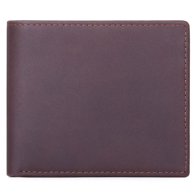 Genuine Leather Mens Wallets Crazy Horse Leather