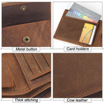 Genuine Leather Mens Wallets Crazy Horse Leather