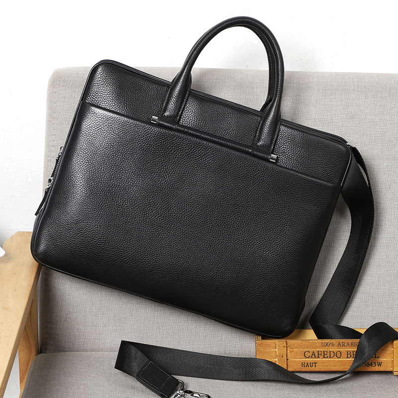 Men's Large Capacity Genuine Leather Briefcase