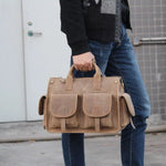 Imported First Layer Cowhide One-shoulder Messenger Bag For Men