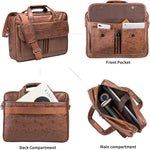 Vintage Full Grain Men's Leather Messenger Bag Notebook Bag